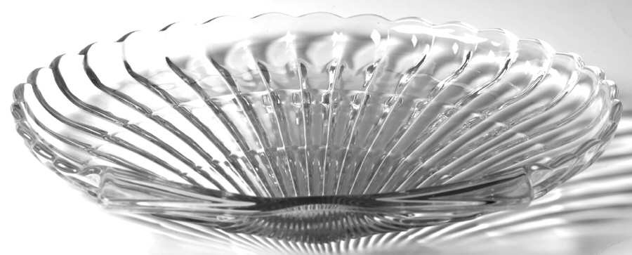 Crystolite (Pressed & Thin Blown) 13" Square Hinge Shell Dish by Heisey-1