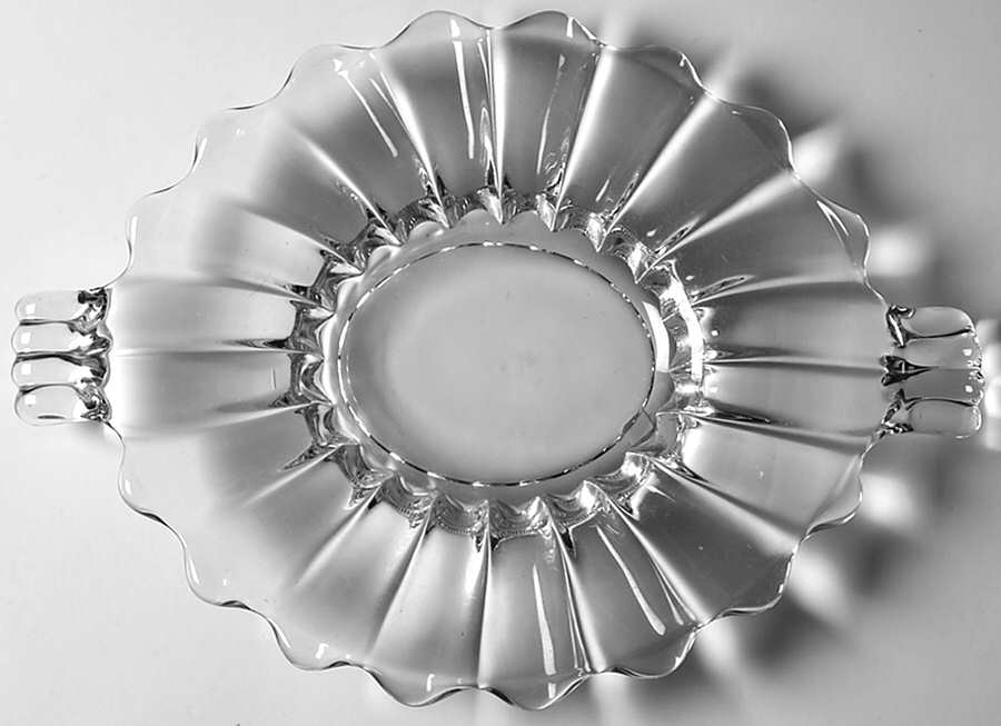 Crystolite (Pressed & Thin Blown) 9" Oval Cheese Plate by Heisey-1