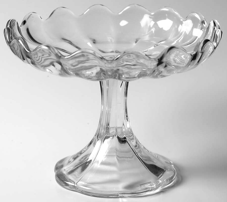Crystolite (Pressed & Thin Blown) Round Compote (Height X Width) by Heisey-1