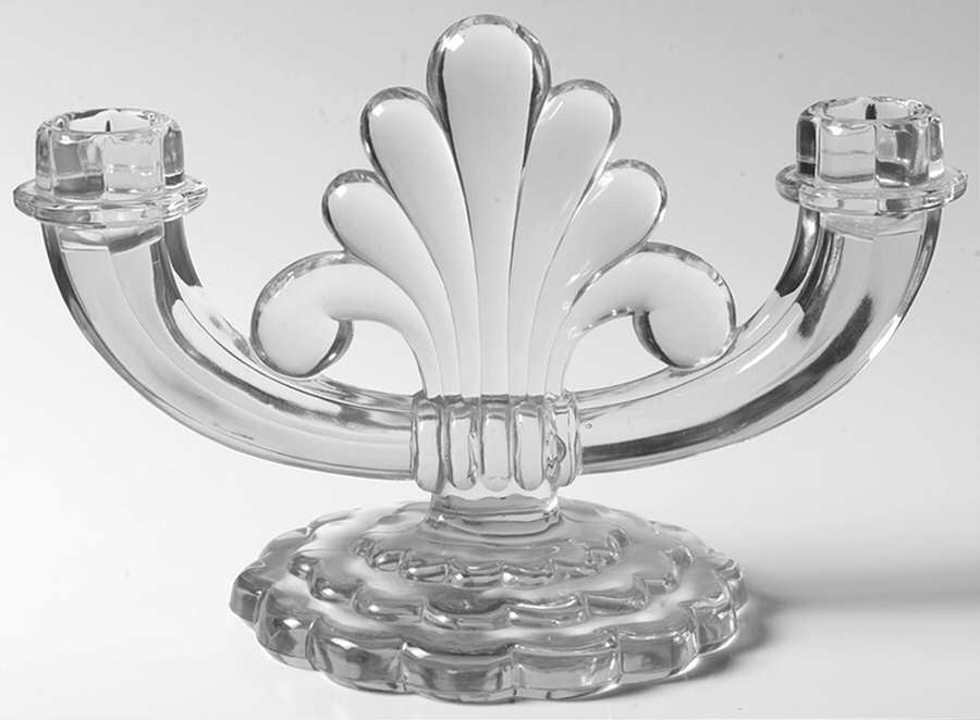 Crystolite (Pressed & Thin Blown) Double Light Candlestick by Heisey-1