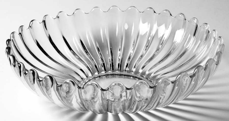 Crystolite (Pressed & Thin Blown) 12" Shallow Salad Bowl by Heisey-1