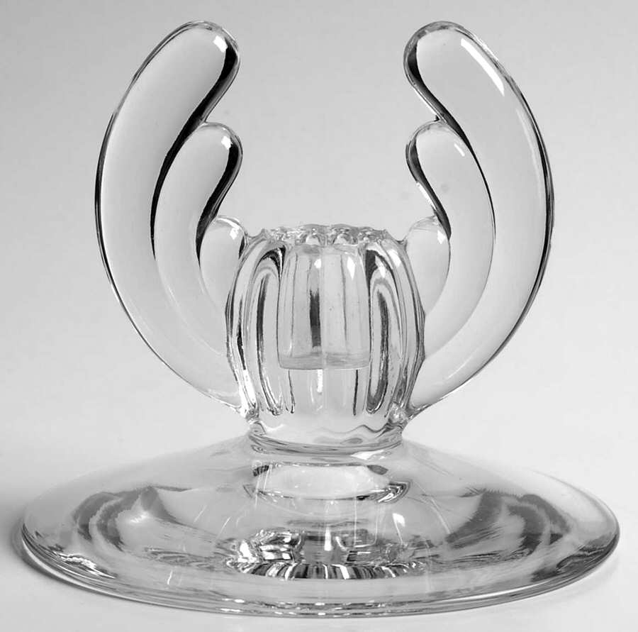 Crystolite (Pressed & Thin Blown) Single Light Candlestick by Heisey-1
