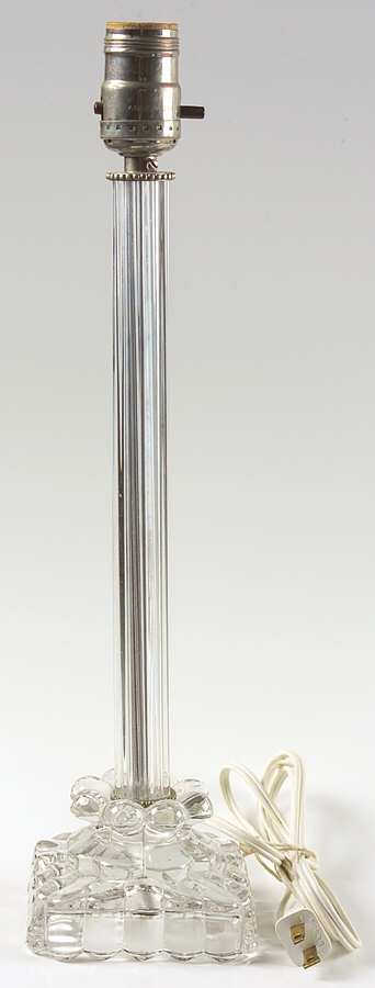 Crystolite (Pressed & Thin Blown) Lamp Boudoir No Shade by Heisey-1