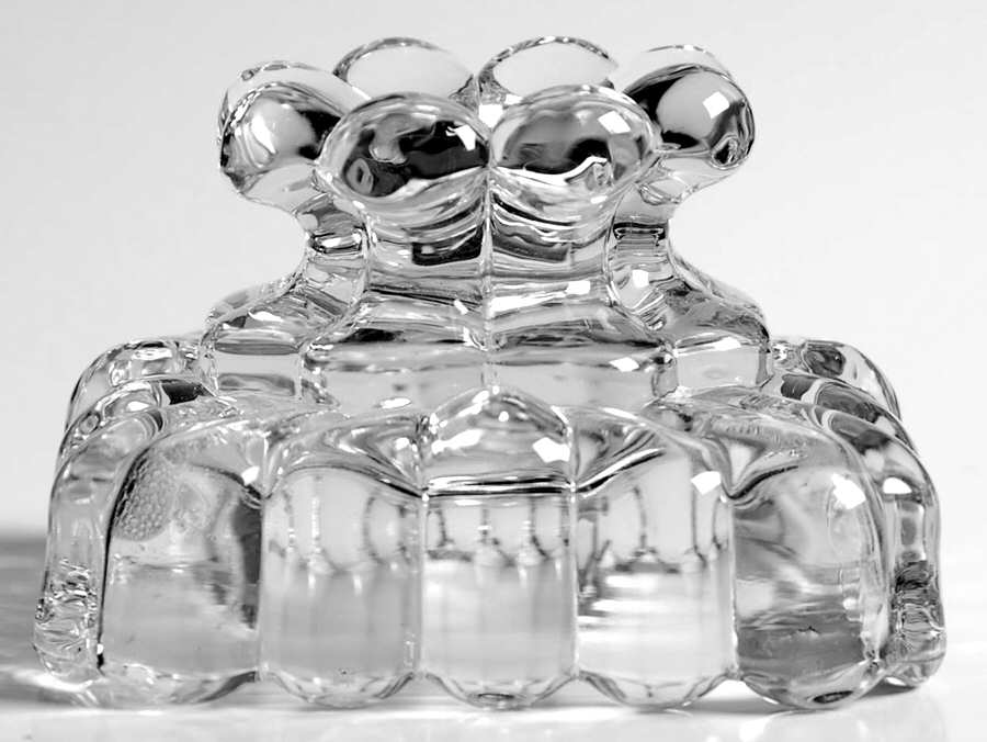 Crystolite (Pressed & Thin Blown) 1-Light Hurricane Block by Heisey-1