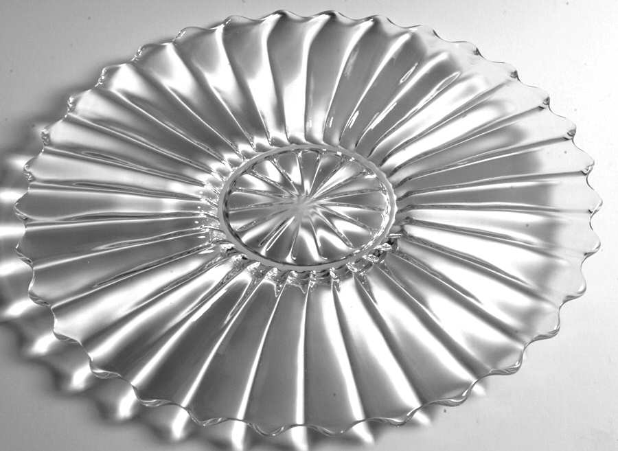 Crystolite (Pressed & Thin Blown) 14" Sandwich Plate by Heisey-1