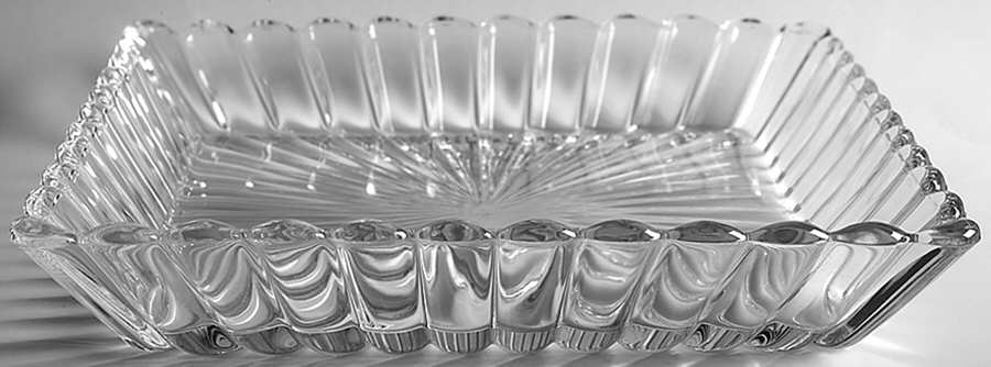 Crystolite (Pressed & Thin Blown) 10" Square Bowl by Heisey-1