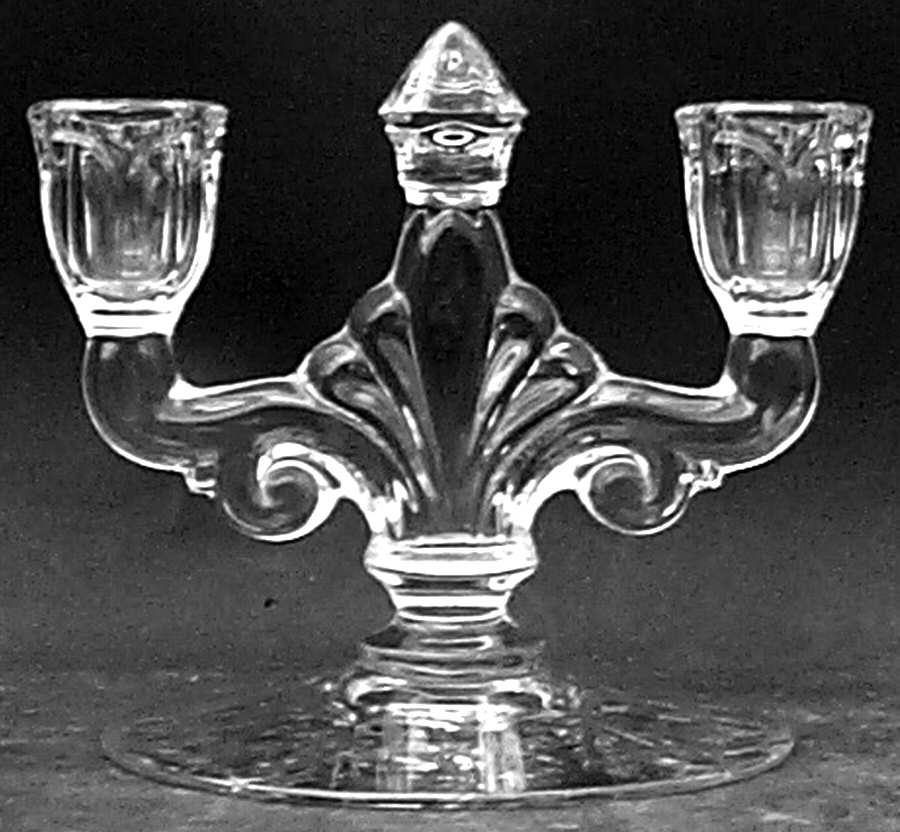 Danish Princess Double Light Candlestick by Heisey-1