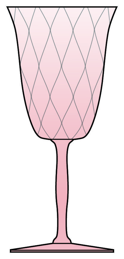 Delaware Flamingo (Pink) Water Goblet by Heisey-1