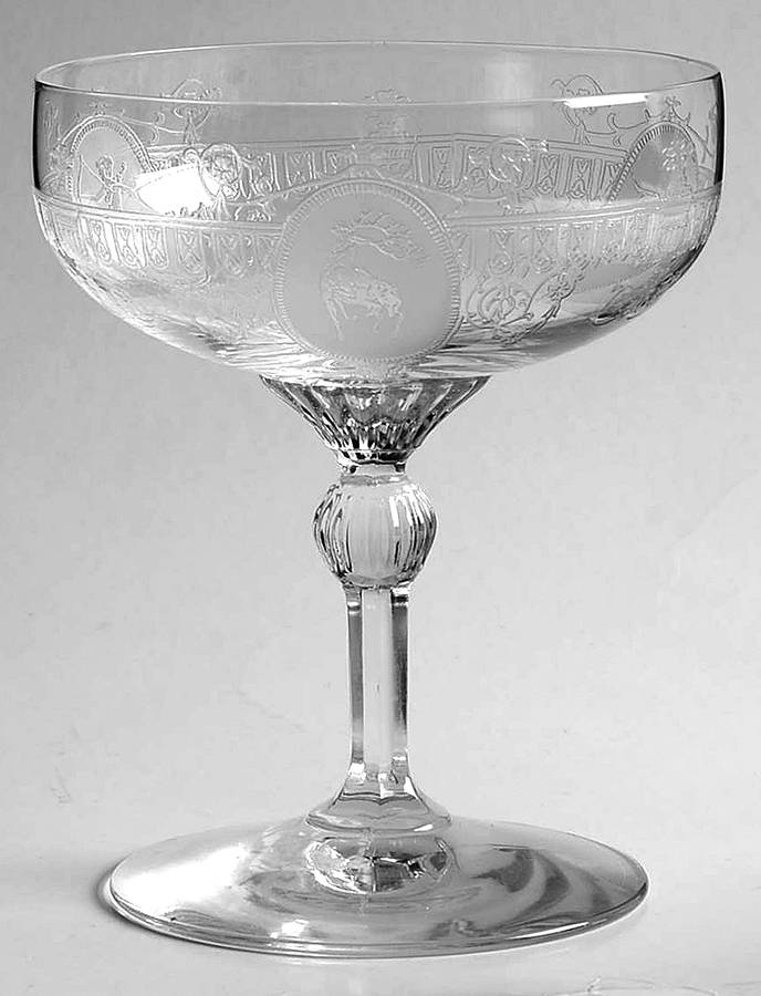 Diana Clear (Stem 3357) Champagne/Tall Sherbet by Heisey-1