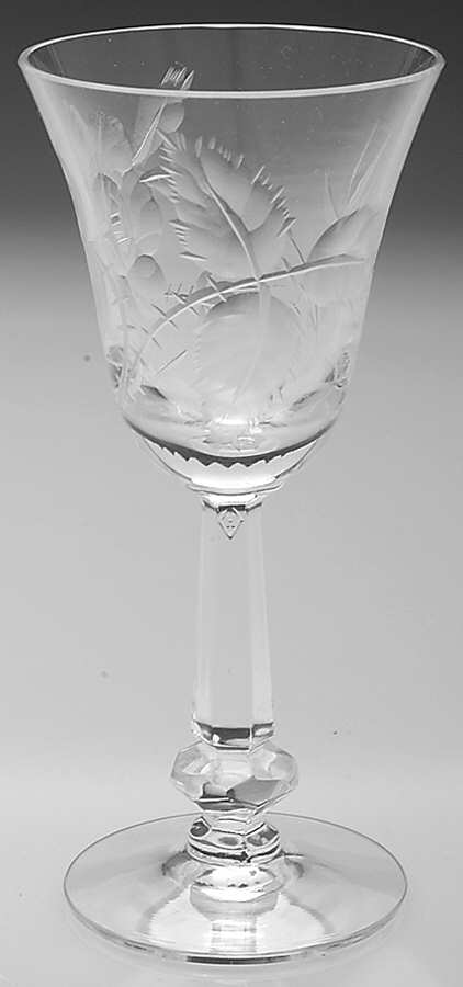 Dolly Madison Rose Wine Glass by Heisey-1