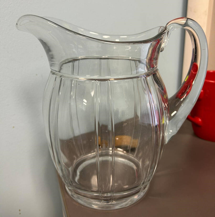 Double Rib and Panel Clear 64 Oz Pitcher by Heisey-1