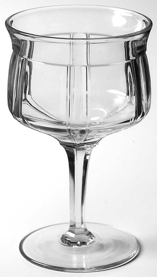 Double Rib and Panel Clear Water Goblet by Heisey-1