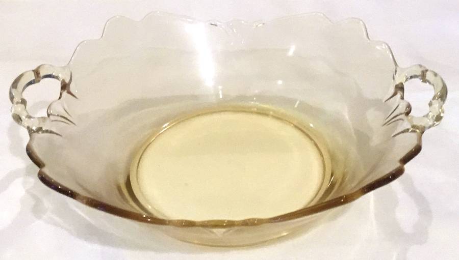 Empress Sahara Square Salad Bowl by Heisey-1