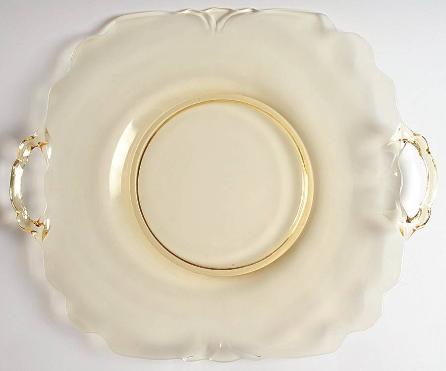 Empress Sahara 12" Square Sandwich Plate by Heisey-1