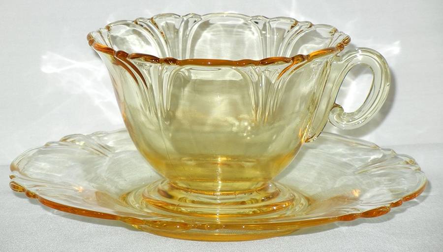 Empress Sahara Cup and Saucer Set by Heisey-1