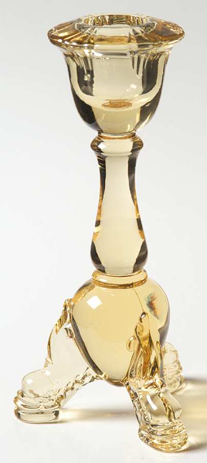 Empress Sahara 6" 3 Toed Single Candlestick by Heisey-1