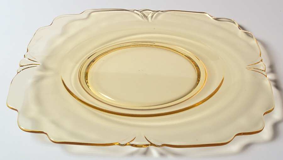 Empress Sahara Square Dinner Plate by Heisey-1