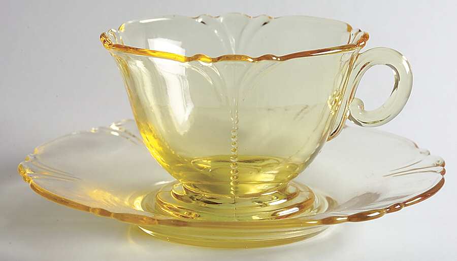 Empress Sahara Cup and Saucer Set by Heisey-1