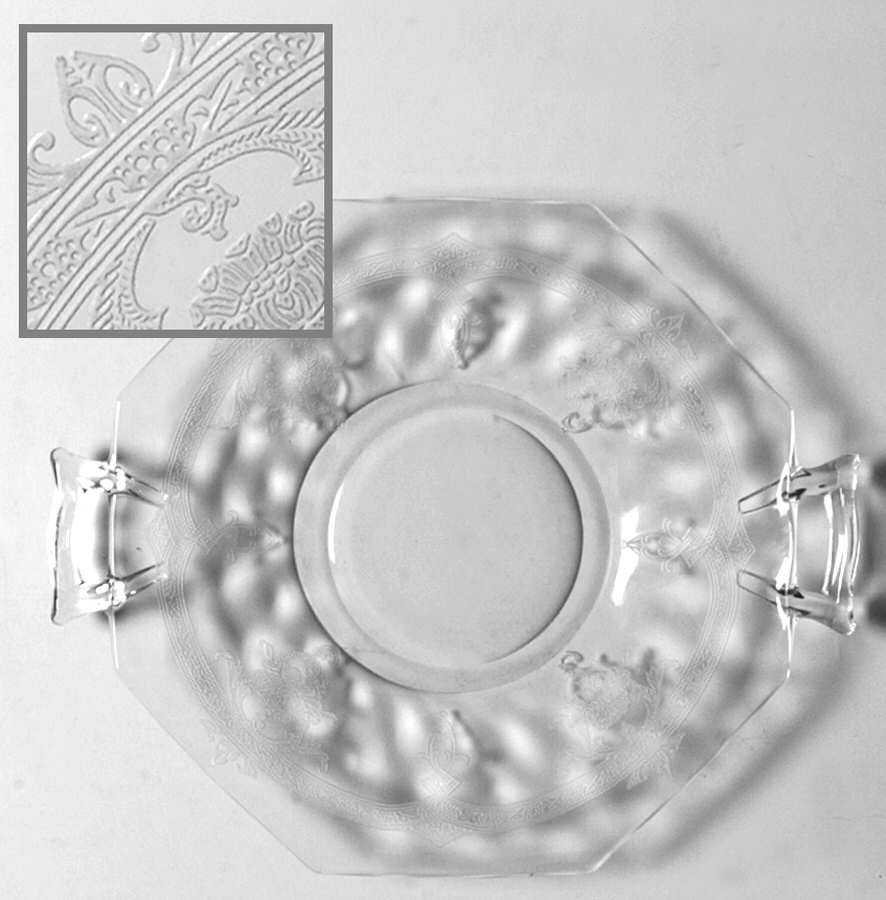 Empress Clear (Stem 3380)(Etch 447) Small Cheese Plate by Heisey-1