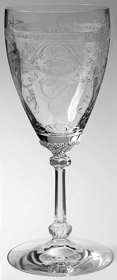 Empress Clear (Stem 3380)(Etch 447) Water Goblet by Heisey-1