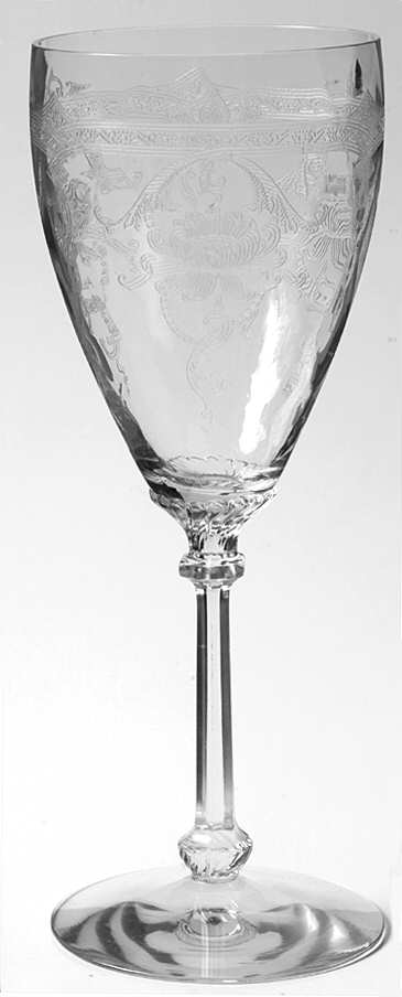 Empress Clear (Stem 3380)(Etch 447) Water Goblet by Heisey-1