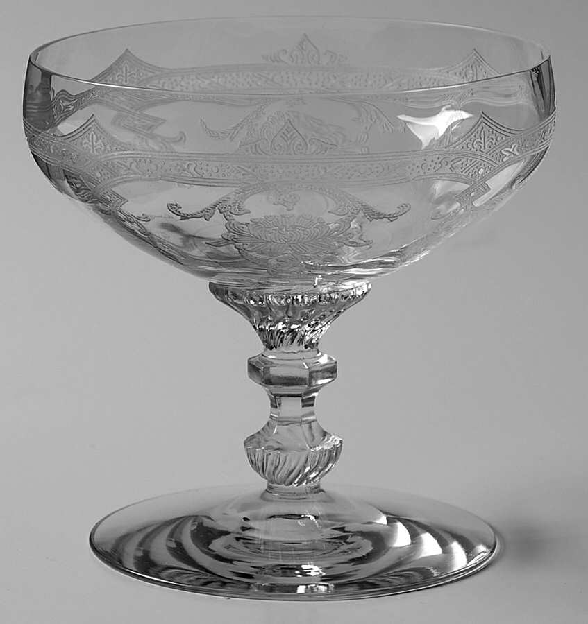 Empress Clear (Stem 3380)(Etch 447) Low Sherbet by Heisey-1
