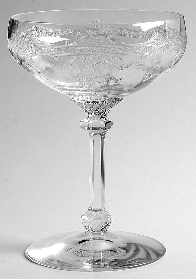 Empress Clear (Stem 3380)(Etch 447) Champagne/Tall Sherbet by Heisey-1