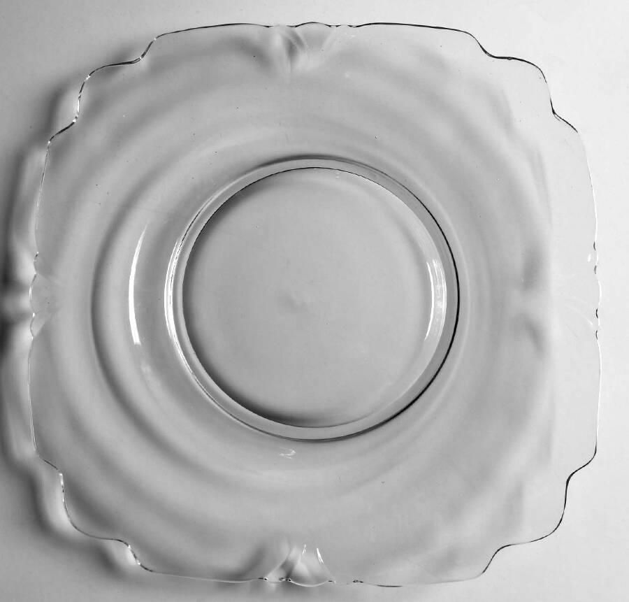 Empress Clear Square Dinner Plate by Heisey-1