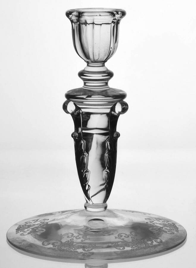 Empress Clear 6" Single Light Candlestick by Heisey-1