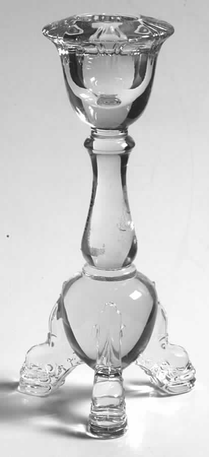 Empress Clear 6" 3 Toed Single Candlestick by Heisey-1