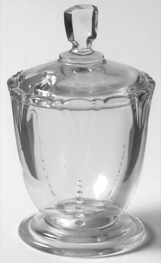 Empress Clear Mustard & Lid by Heisey-1