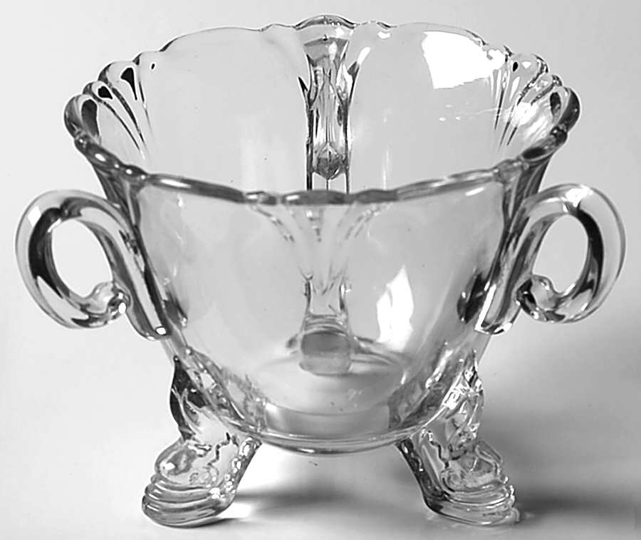Empress Clear Open Sugar by Heisey-1