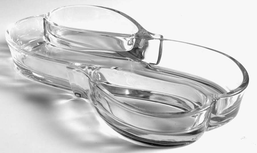 Empress Clear 10" Oblong 3 Part Relish by Heisey-1