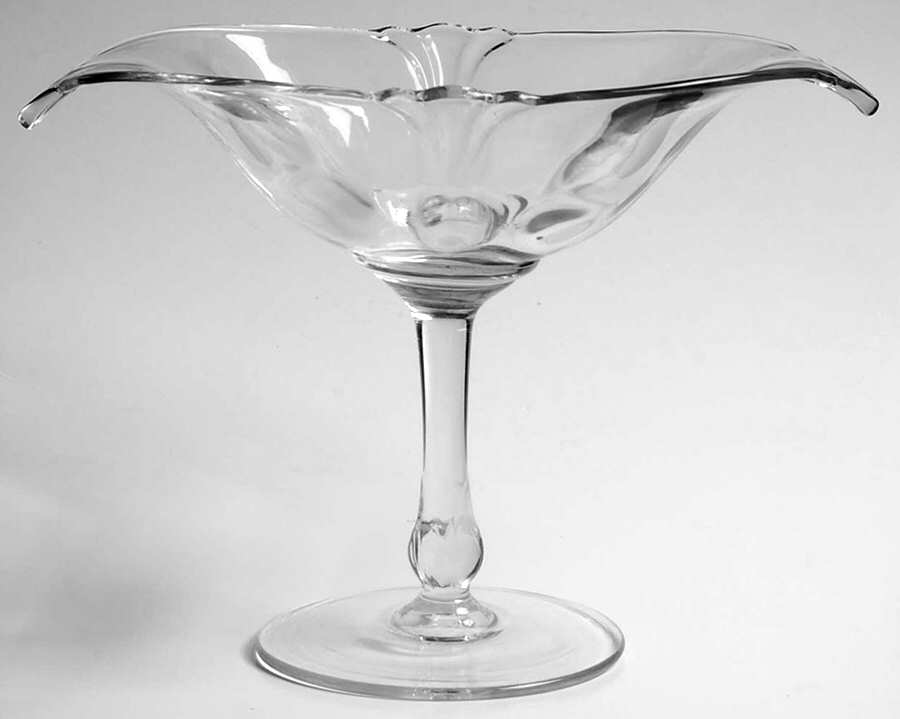 Empress Clear Oval Compote (Height X Width) by Heisey-1