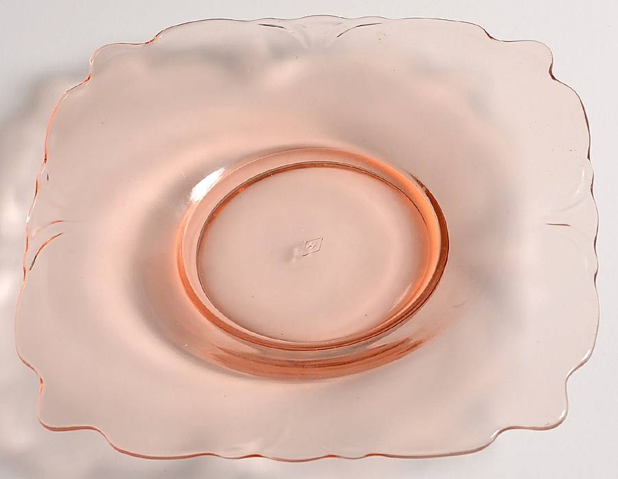 Empress Flamingo Square Bread & Butter Plate by Heisey-1