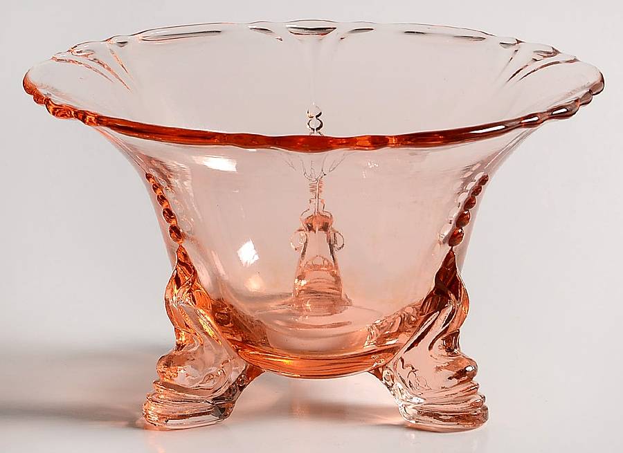 Empress Flamingo Dolphin 4 Toed Mayonnaise Bowl by Heisey-1
