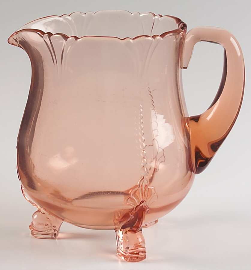 Empress Flamingo 48 Oz 3-Toed Dolphin Jug by Heisey-1