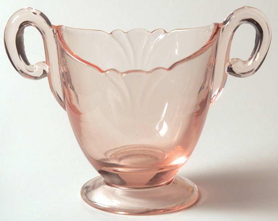 Empress Flamingo Individual Open Sugar by Heisey-1