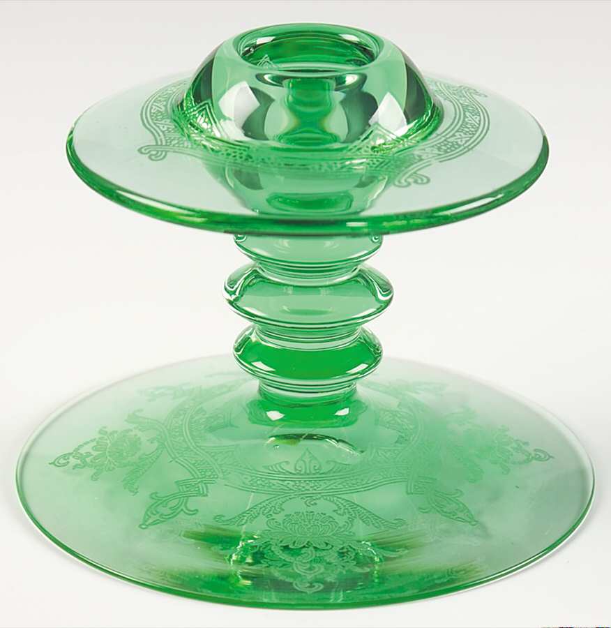 Empress Moongleam Single Light Candlestick by Heisey-1
