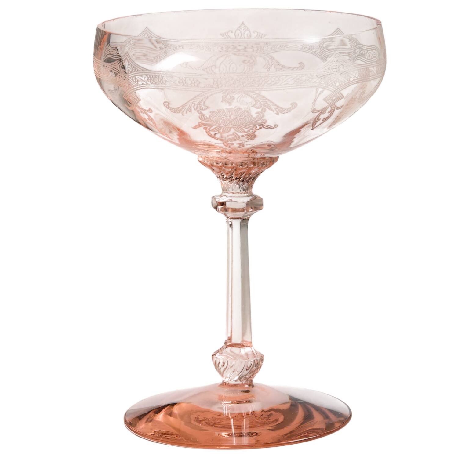 Empress Flamingo Pink Champagne/Tall Sherbet by Heisey-1