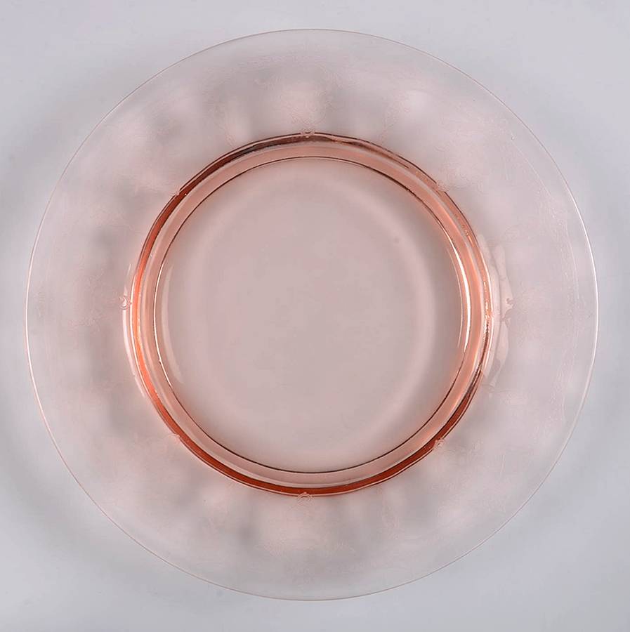Empress Flamingo Pink 8" Salad Plate by Heisey-1