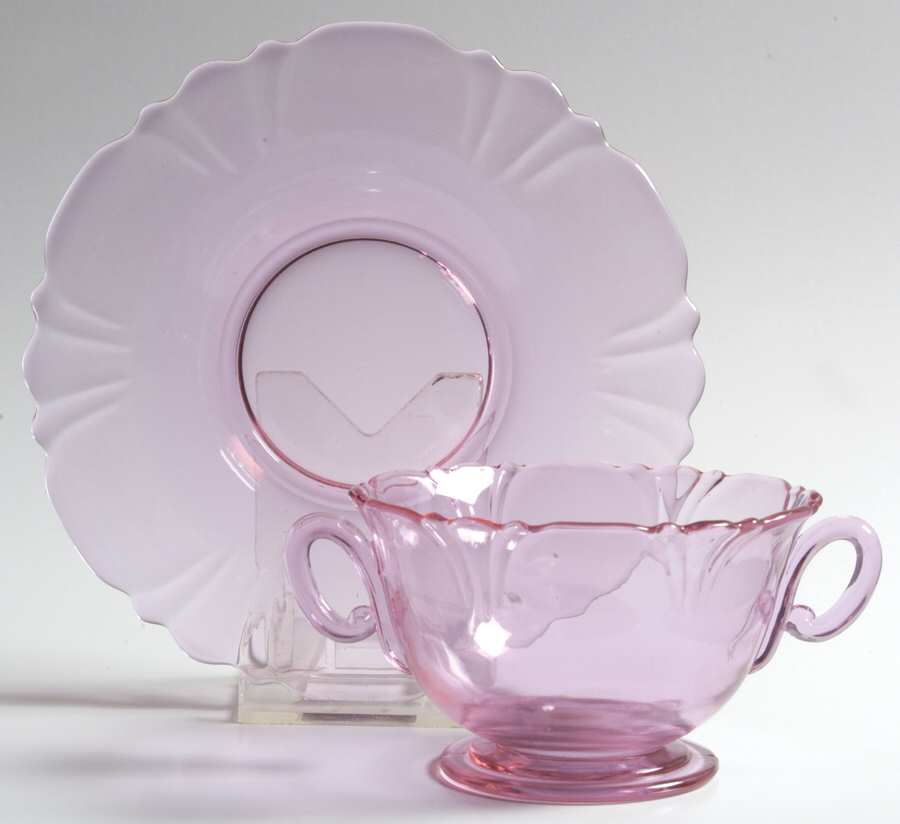 Empress Alexandrite Bouillon Cup & Saucer Set by Heisey-1