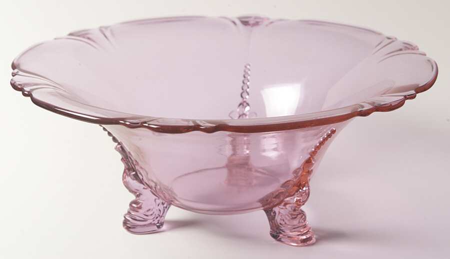 Empress Alexandrite 11" 3 Toed Dolphin Floral Bowl by Heisey-1