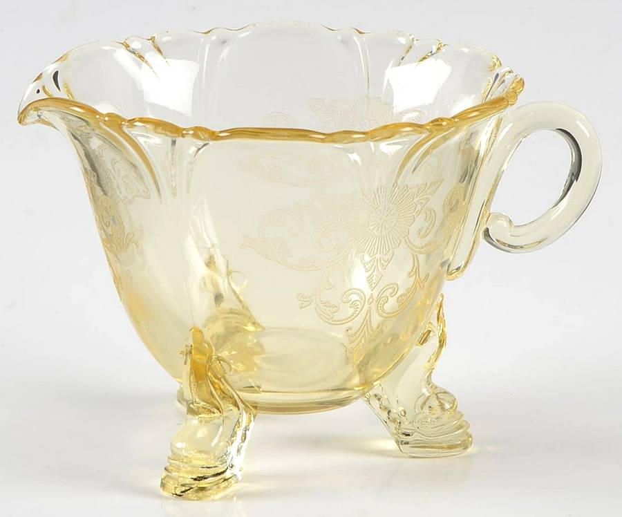 Empress Sahara (Yellow)(Stem 3380) Creamer by Heisey-1