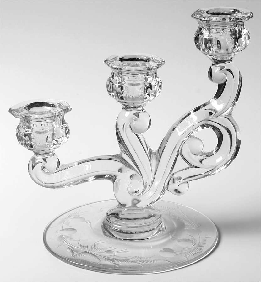 Everglade 3 Light Candlestick by Heisey-1