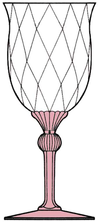 Fairacre Flamingo Pink Water Goblet by Heisey-1