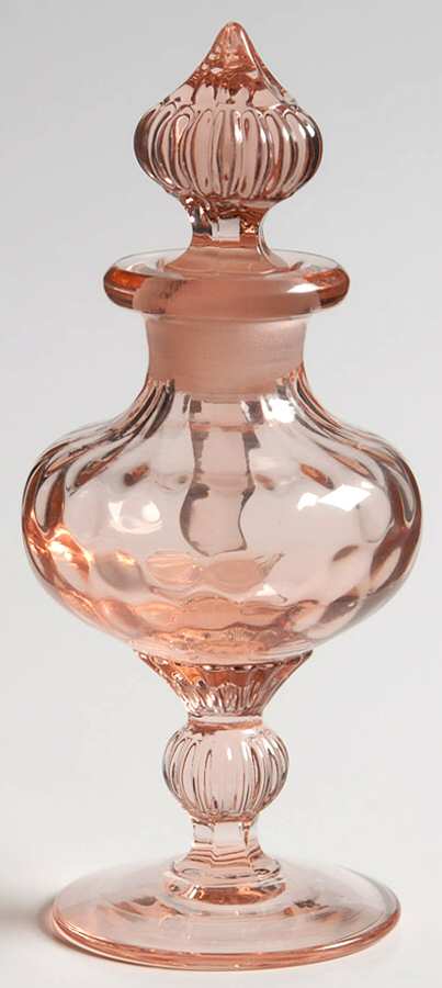 Fairacre Flamingo Pink Cologne Bottle & Stopper by Heisey-1