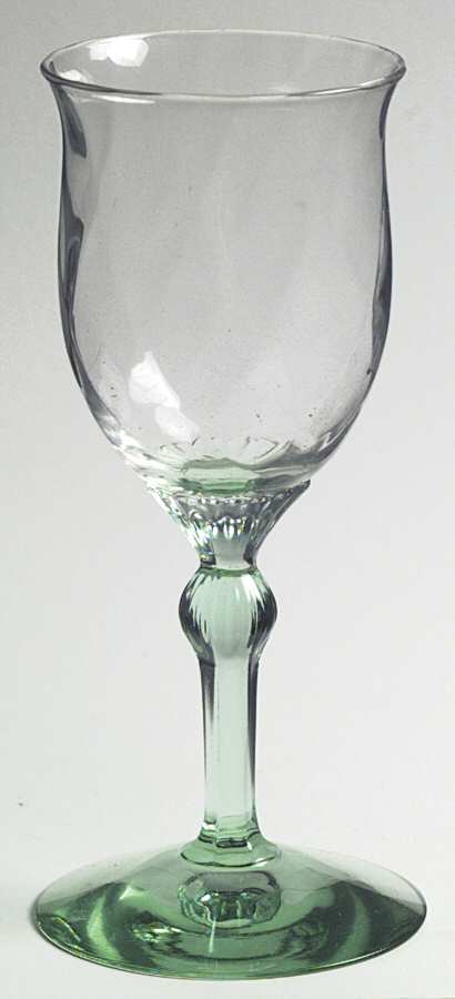 Fairacre Moongleam Green Wine Glass by Heisey-1