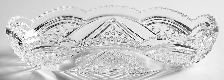 Fancy Loop Clear 8" Oval Bowl by Heisey-1