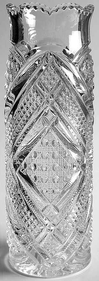 Fancy Loop Clear 10" Straight Vase by Heisey-1